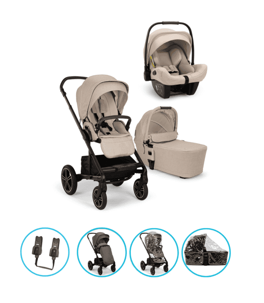 Nuna MIXX next 3in1 Kinderwagen Set Biscotti inkl. Pipa Next Biscotti und gratis Zubehör  – Nuna MIXX next 3in1 Kinderwagen Biscotti inkl. Pipa Next Biscotti und gratis Zubehör bei babybrands.de kaufen ✓ sicher, einfach & bequem online bestellen ✓